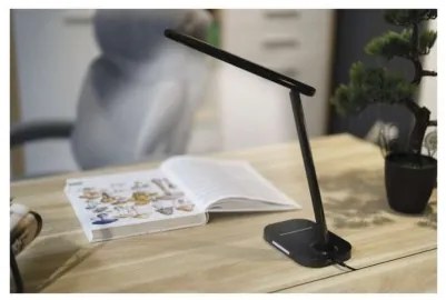 EMOS Stmievateľná LED moderná stolná lampa CARSON, 6W, teplá biela-studená biela, čierna