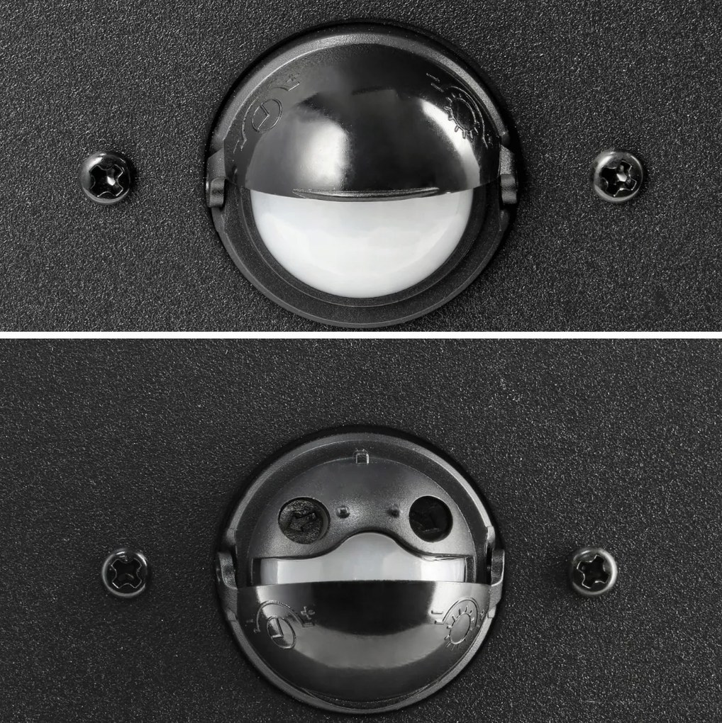 BERGE Záhradná lampa Malibu - ME0021 - E27 - 60 cm - čierna - pohybové čidlo