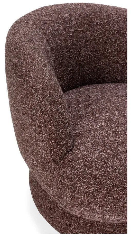 Fialové/hnedé otočné kreslo Dali – MOME