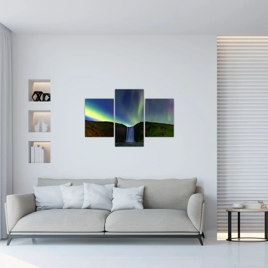 Obraz - Polárna žiara na Islande (90x60 cm)
