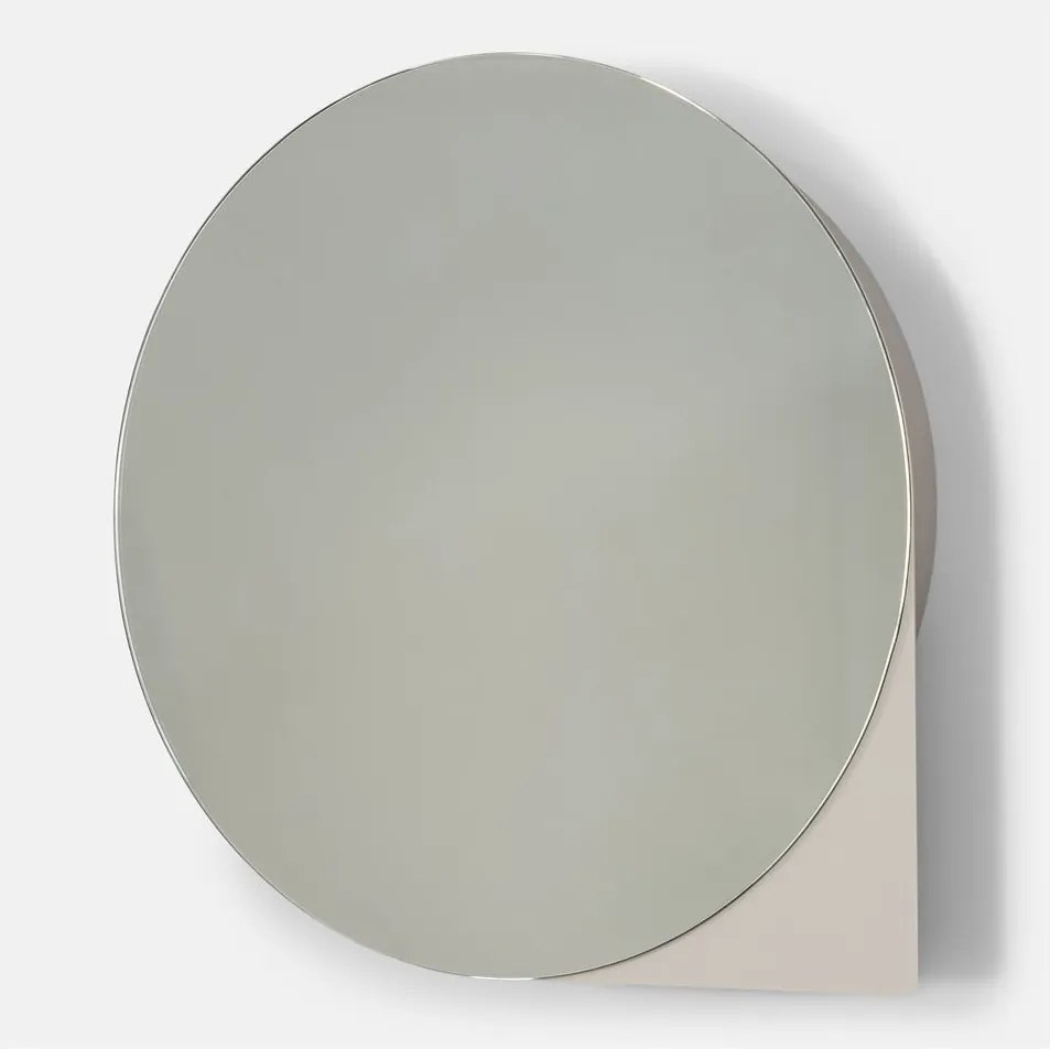 Taupe kovová závesná/so zrkadlom kúpeľňová skrinka 55x55 cm Sonnet – Spinder Design