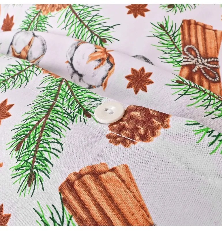 Vianočné bavlnené obliečky Glory EMI, Štandardný set jednolôžko obsahuje 1x 140x200 + 1x 70x90