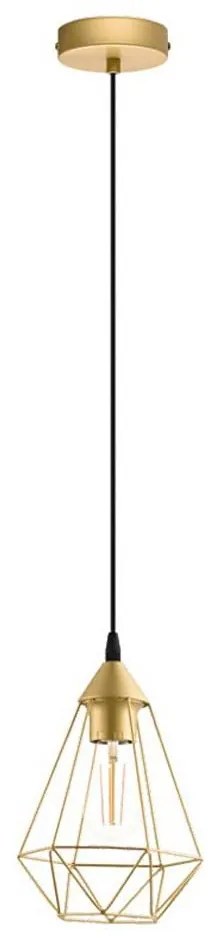 Eglo 79259 - Závesné svietidlo BYRON na kábli 1xE27/60W/230V, mosadz