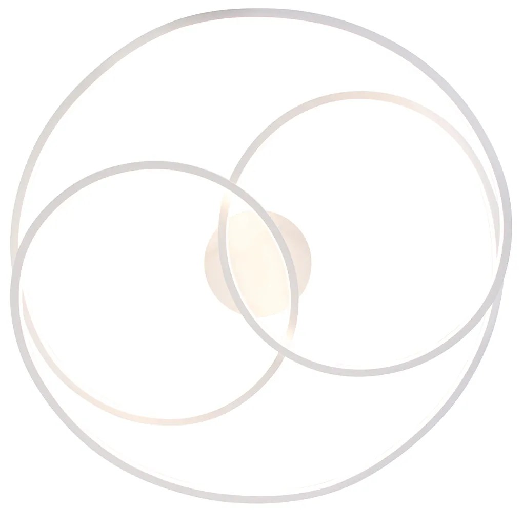 Stropné svietidlo biele 78 cm vrátane LED 3-stupňového stmievača - Rowin