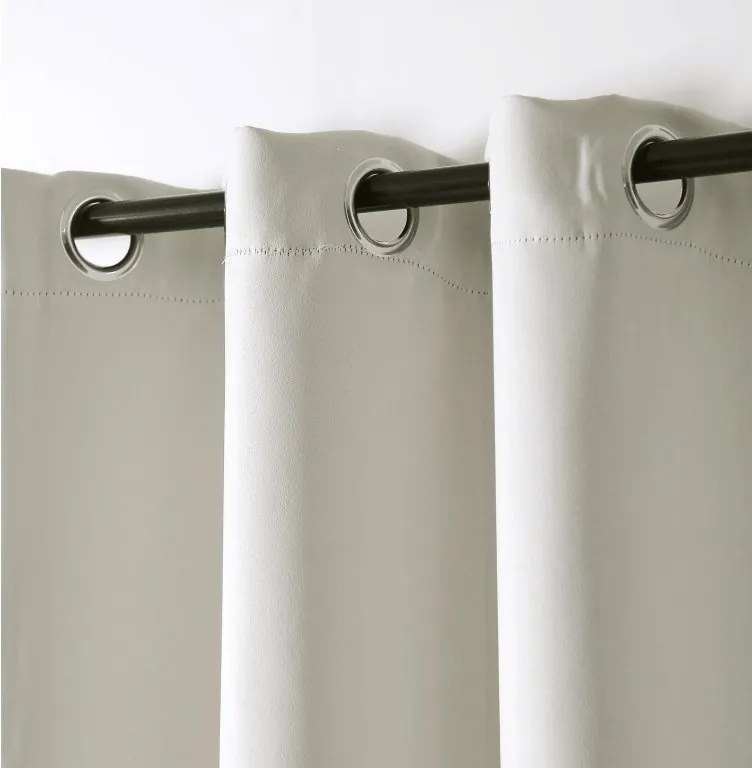 2x Bielo-krémový záves OXFORD 140x250 cm