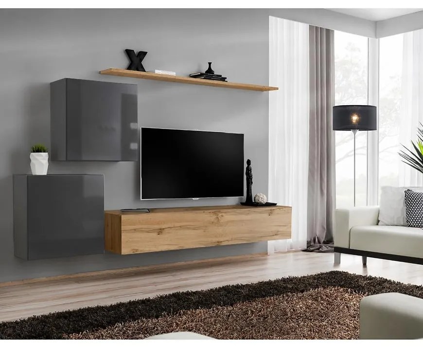 Obývacia stena Switch V Grafit/Wotan