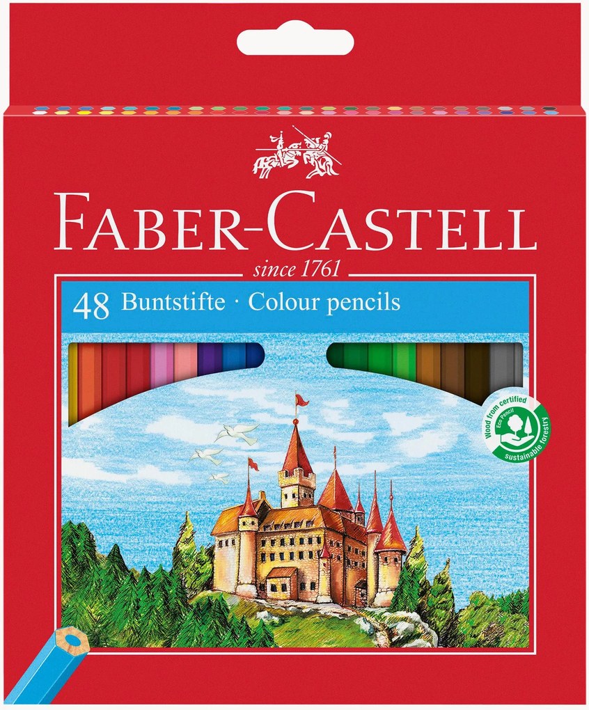 Farebné ceruzky Castle, 48 ks