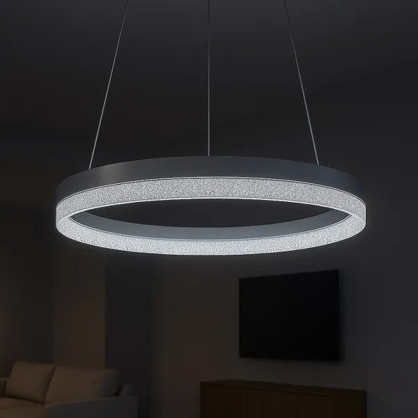 LED luster na lanku GALA LED/25W/230V Ø 50 cm strieborný