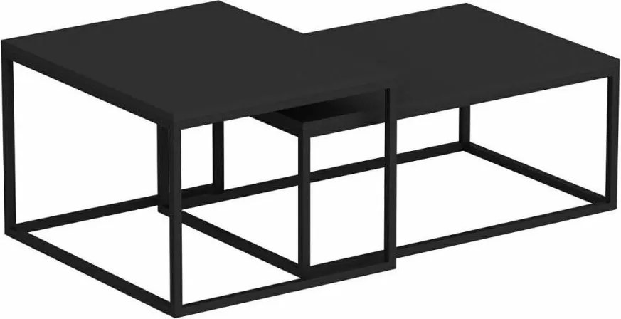Odkladací stolík Leka Black, 2 ks