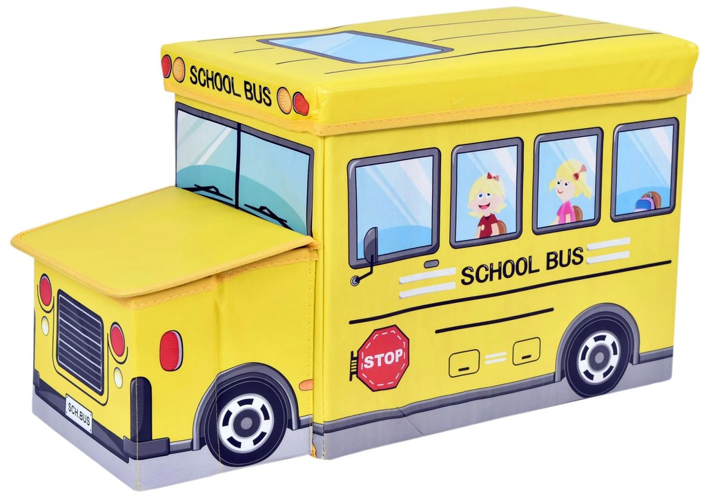 JAKS SKLADACIA TABURETKA - BOX NA HRAČKY AUTOBUS