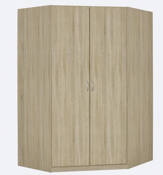 Rohová šatníková skriňa Case, dub sonoma