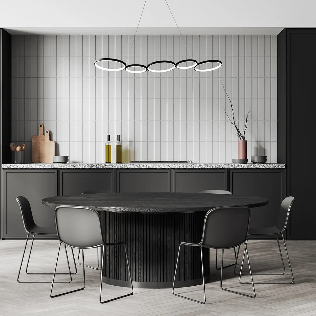 Závesné LED svietidlo Olympia, 5x LED 50w, 4000k, b