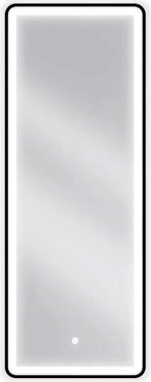 Mexen Coro kúpeľňové zrkadlo s podsvietením 45 x 120 cm, LED 6000K, ochrana proti zahmleniu, čierny rám - 9817-045-120-611-70