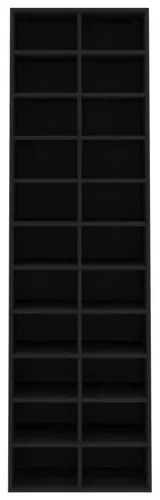 vidaXL Skrinka na topánky čierna 54x34x183 cm drevotrieska-