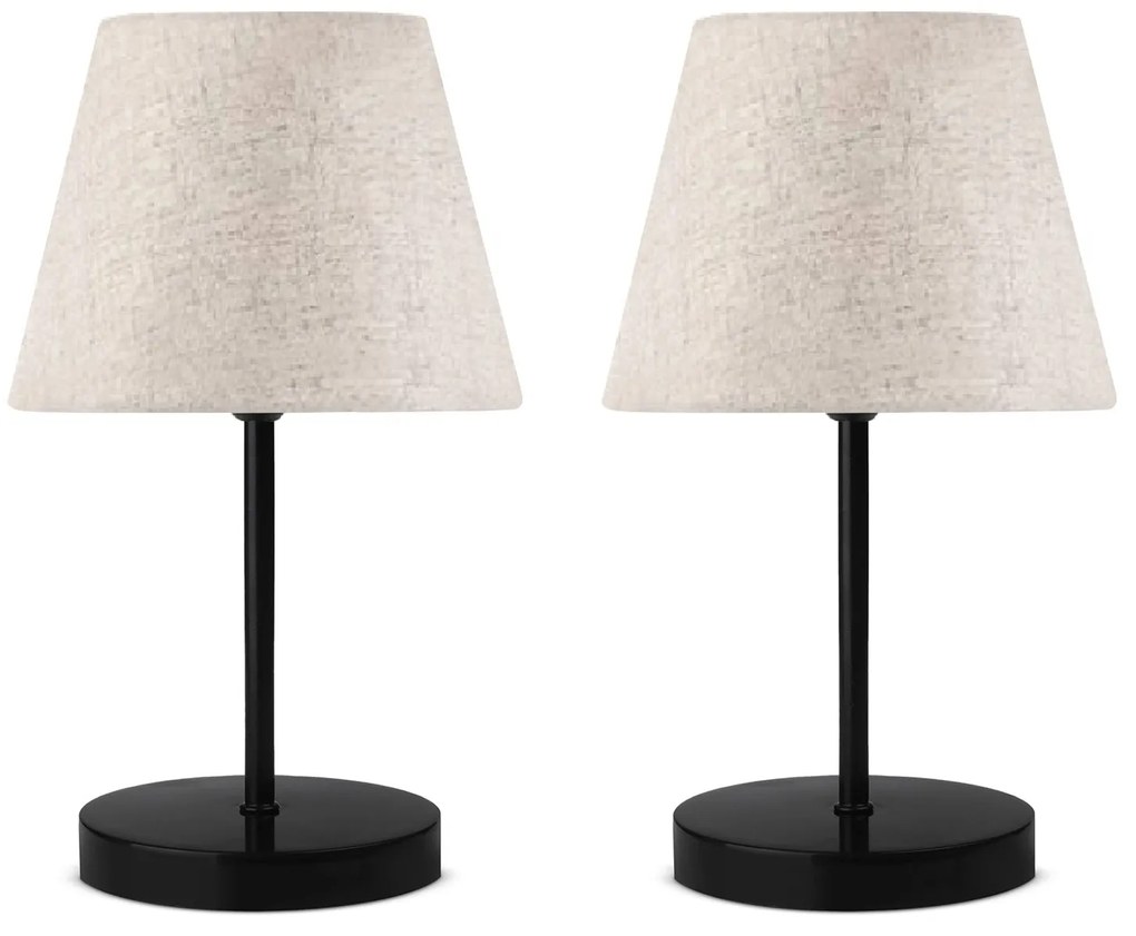Súprava 2 ks stolových lámp Gigi krémová/čierna