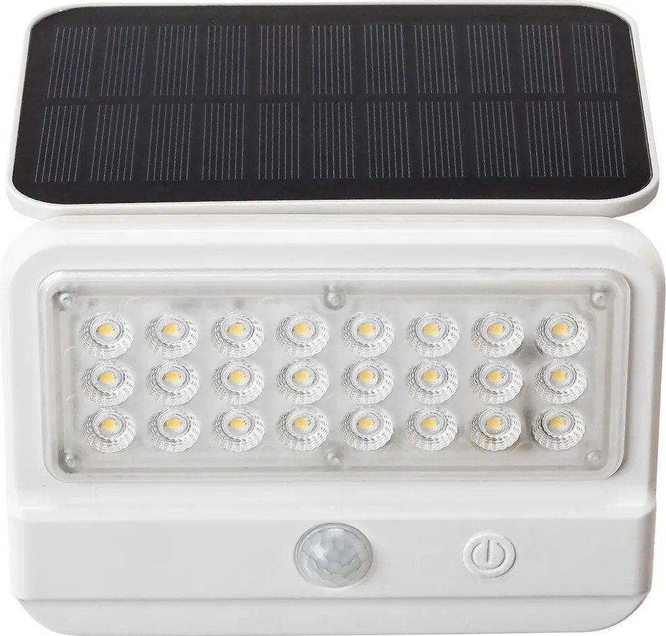 Rabalux 77090 solárny vonkajší reflektor s PIR Flaxton, biela