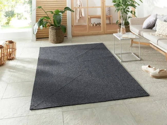 Koberec Hanse Home Braided Trenzado tmavosivý