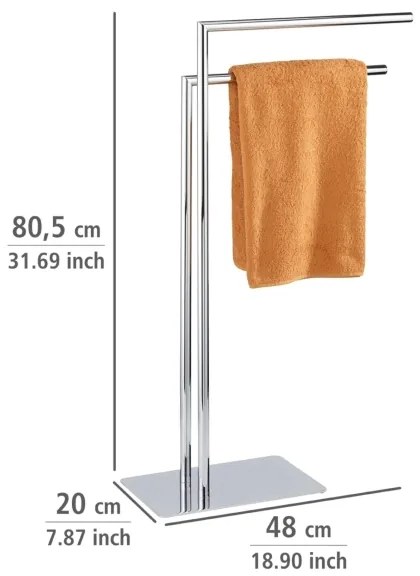 WENKO 18563100 - Stojan na uteráky RECCO 48x80,5 cm lesklý chróm