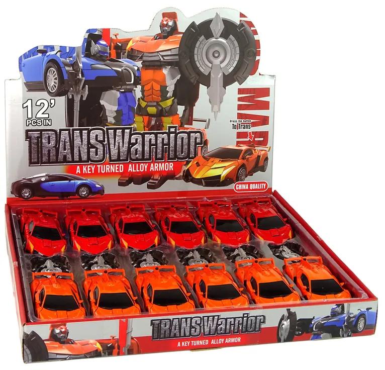 Lean Toys Súprava 2v1 Auto Robot a Transformers – červený, oranžový