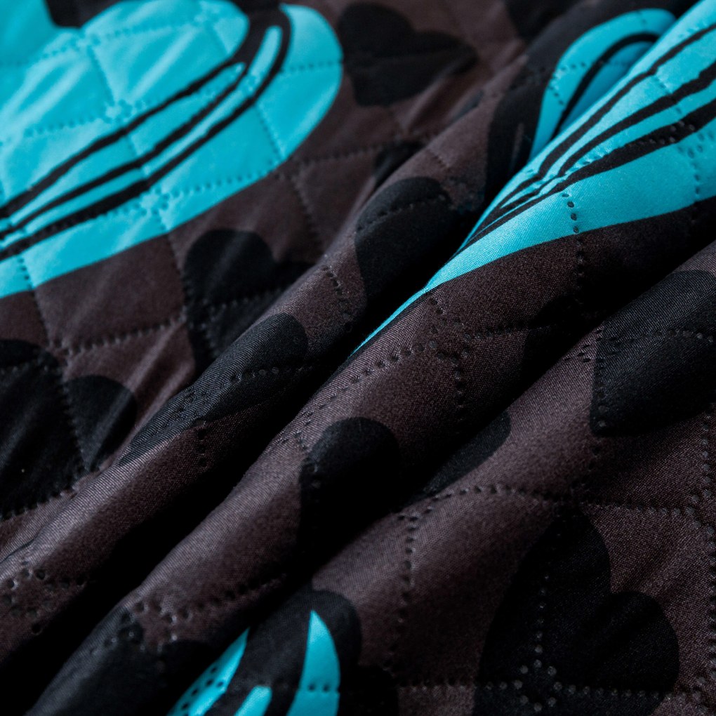 Prehoz na posteľ KASUGA, tyrkysový Rozmer: 170 x 210 cm