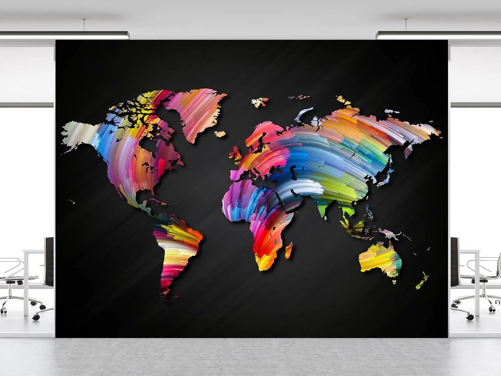 Gario Fototapeta Mapa sveta v pastelových farbách Materiál: Vliesová, Rozmery: 200 x 140 cm