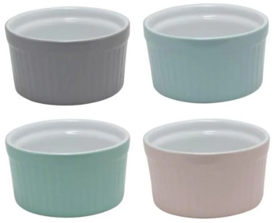 Miska porcelánová na creme brulle, 8,5 cm, 1ks, pastelové farby