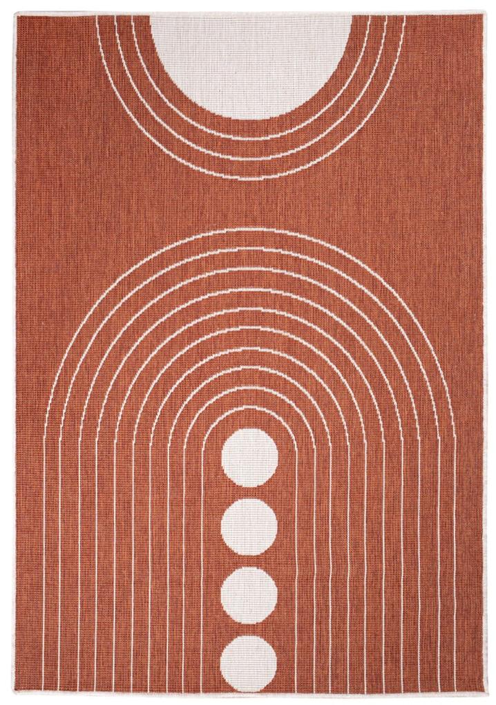 Dekorstudio Obojstranný koberec na terasu DuoRug 5739 - tehlový Rozmer koberca: 160x230cm