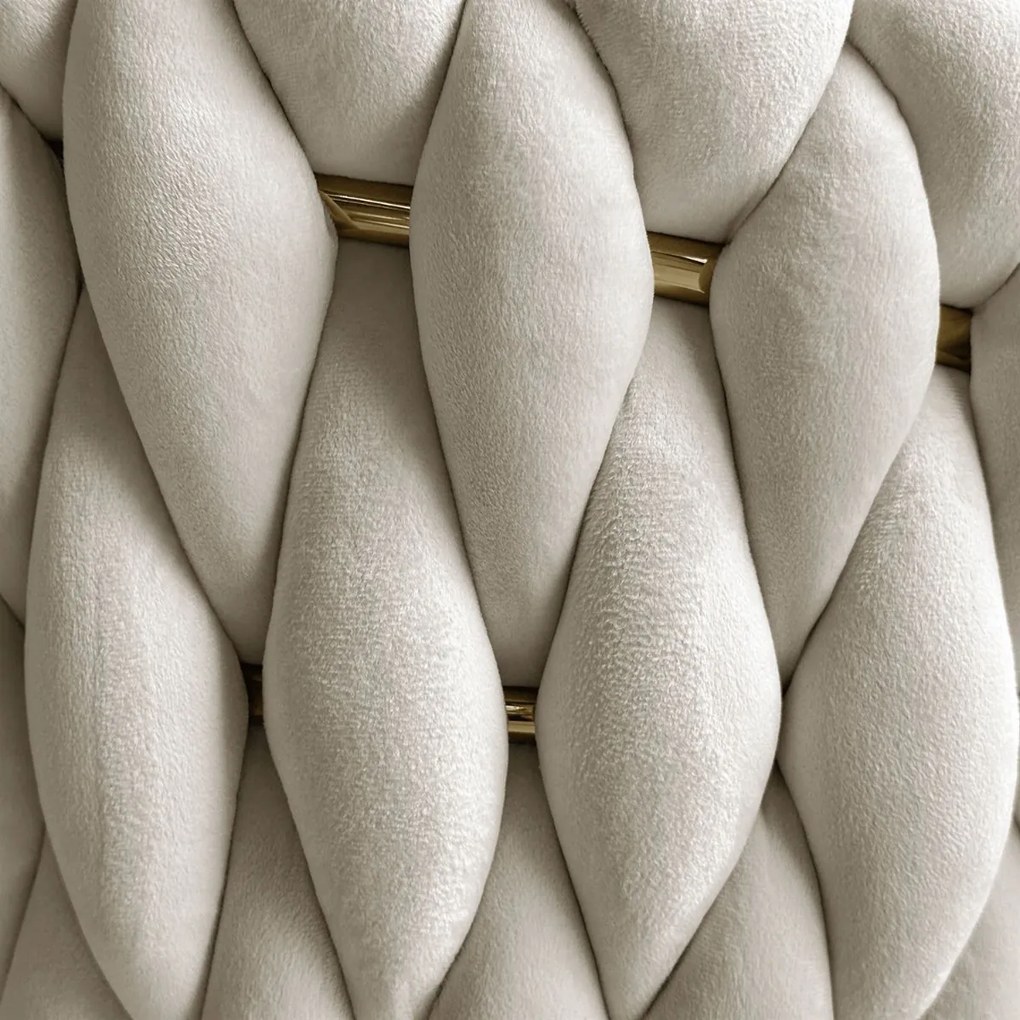 DIZAJNOVÁ STOLIČKA SHELLY BEŽOVÝ ZAMAT + ZLATÁ