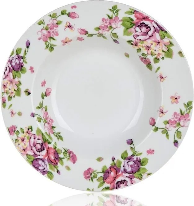 Súprava tanierov (18 dielov) Beauty, kvetinový vzor