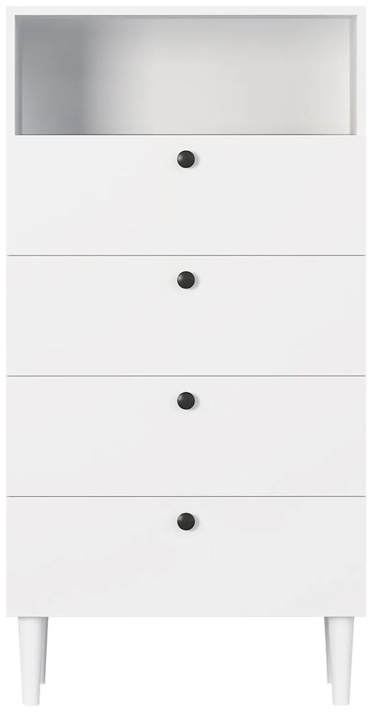 Komoda so zásuvkami DULLUM 60x115cm, biela