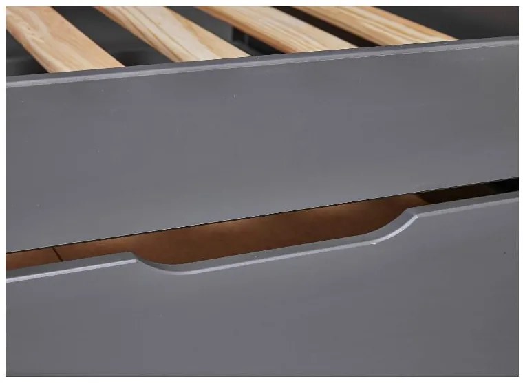 Inter Link Detská výsuvná posteľ Dream the Future, 90 x 200 cm (sivá)  (100394227)