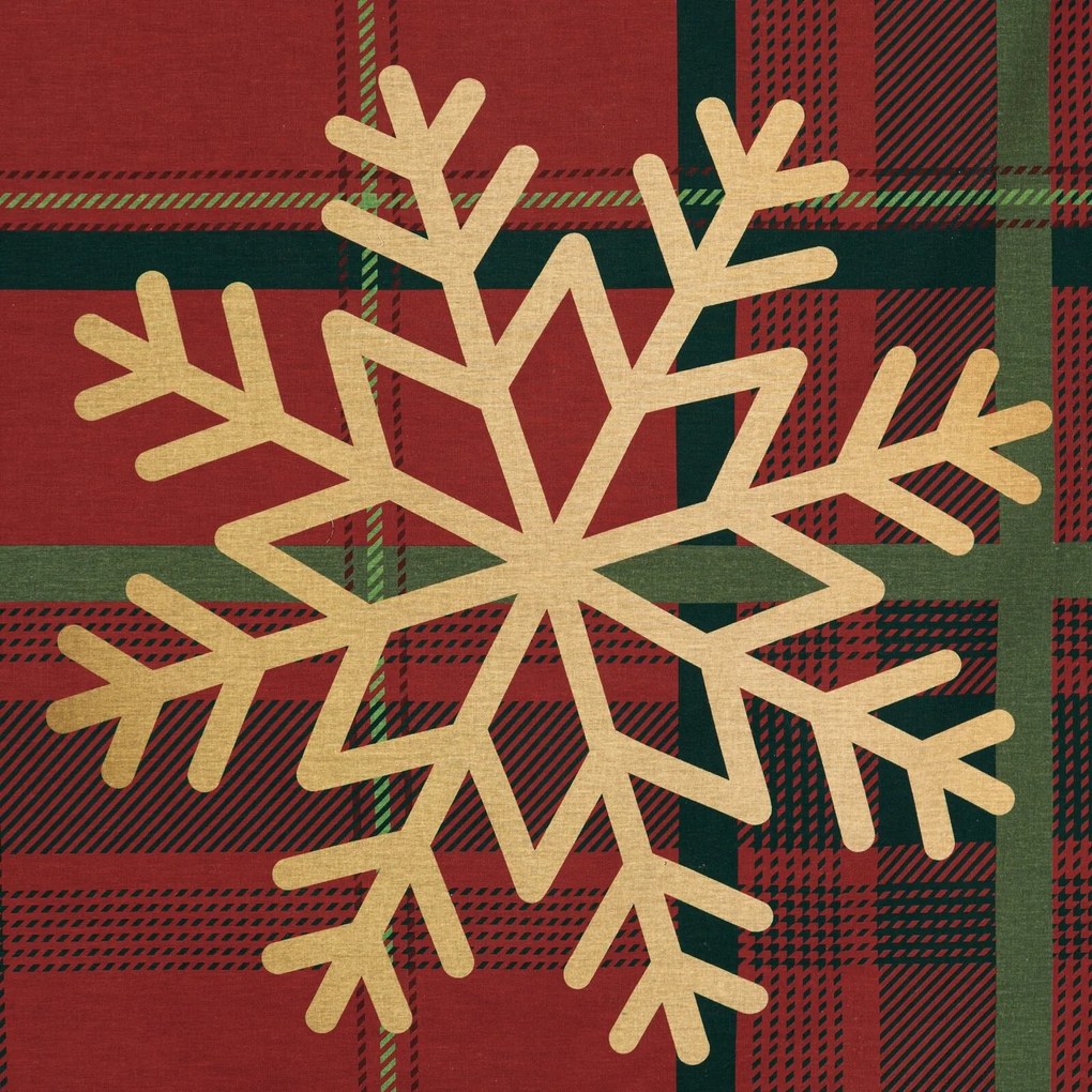 VIANOČNÉ RENFORCÉ OBLIEČKY ESTRELLA 140X200 CM, 1 KS 70X80 CM VZOROVANÉ