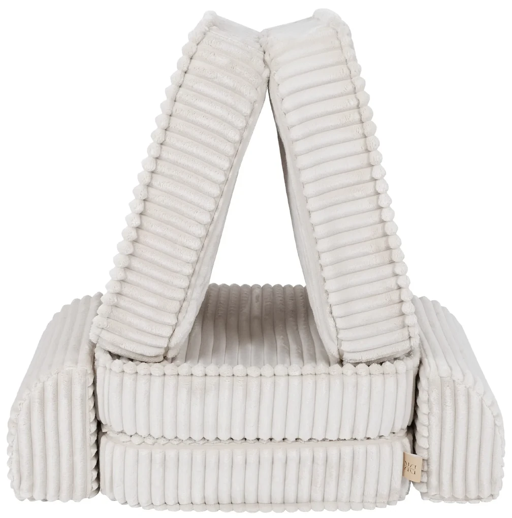 MeowBaby® Churros detská pohovka Basic, Cotton Candy White