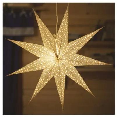 Vánoční papírová hvězda LUMO 60 cm bílá
