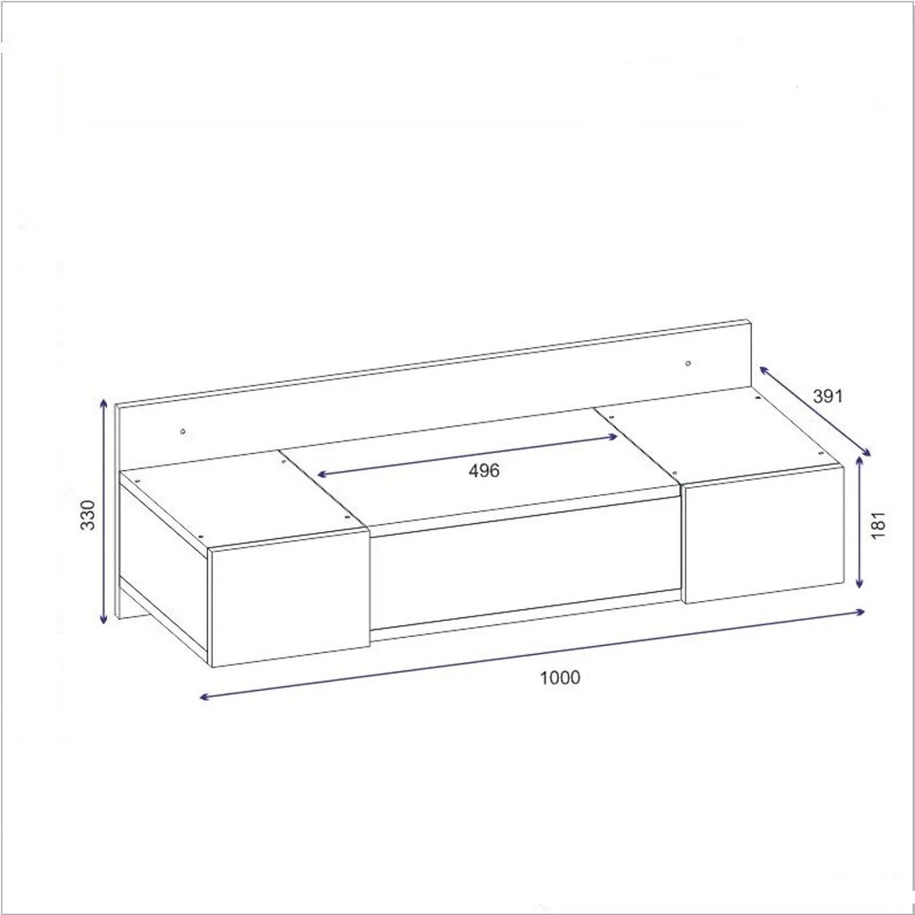 Kozmetický stolík Zakkum Sapphire Oak
