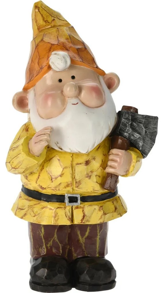 Záhradný trpaslík Drumin se sekerou, 16,5 x 30,7 x 13 cm, polystone