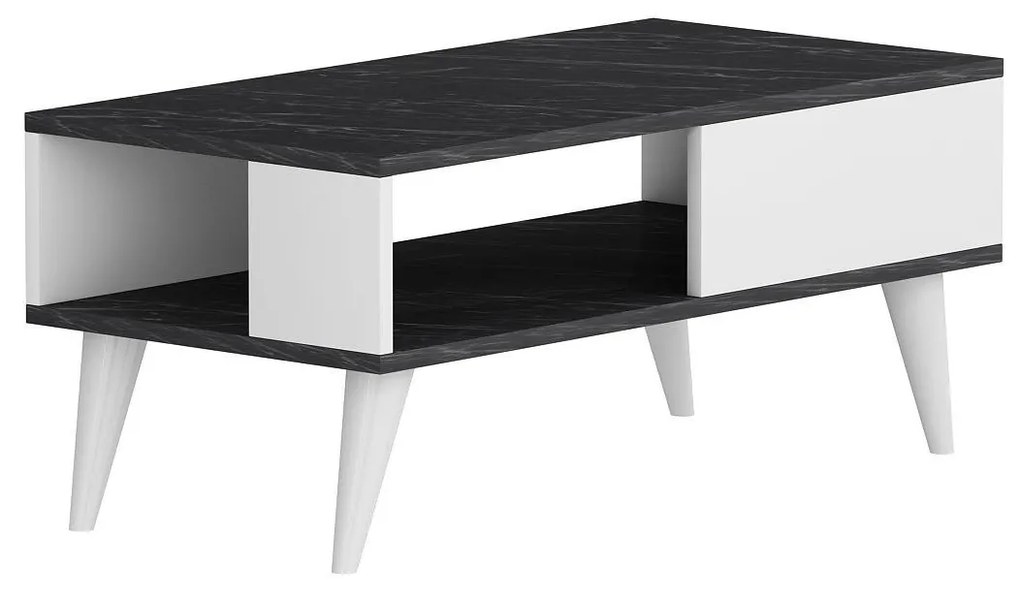 Konferenčný stolík Vavepu 2 (čierna + biela) . Akcia -19%. Vlastná spoľahlivá doprava až k Vám domov. 1093160