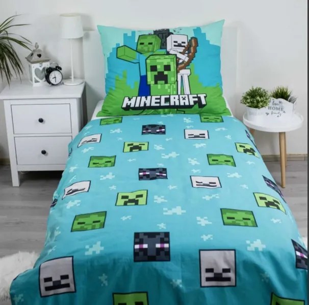 Obliecky Disney Minecraft 140x200cm+90x70cm Setino Tiahome
