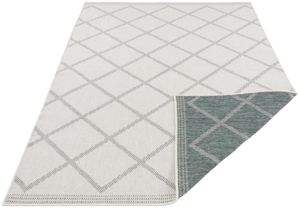 NORTHRUGS - Hanse Home koberce Kusový koberec Twin Supreme 103758 Green / Cream – na von aj na doma - 80x350 cm