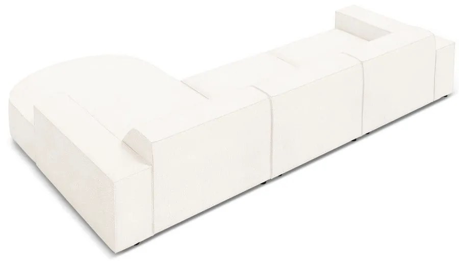 Béžová rohová pohovka z textílie bouclé (pravý roh) Jodie – Micadoni Home