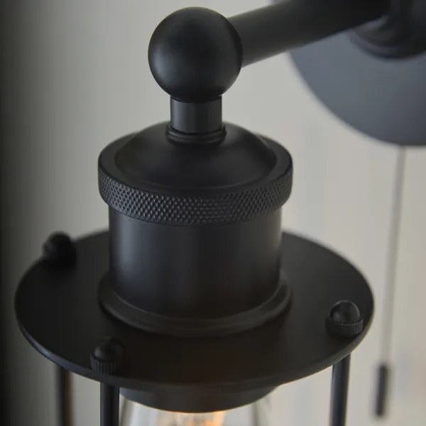 Endon 99948 - Kúpeľňové nástenné svietidlo CREW 1xE27/6W/230V IP44 čierna