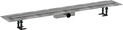 Hansgrohe RainDrain Compact ,úplná sada sprchového žľabu 1200 pre štandardnú inštaláciu, kartáčovaná nerezová oceľ, HAN-56184800