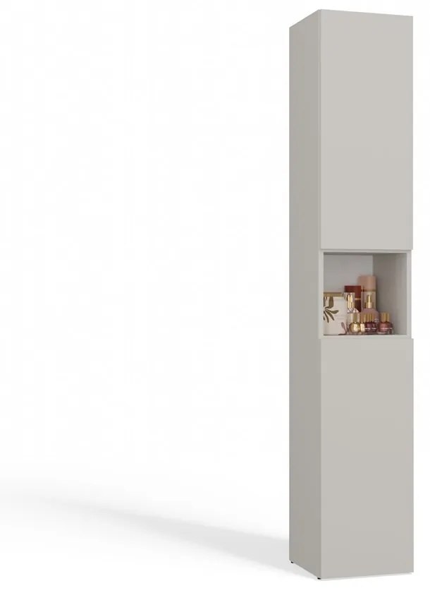 Kúpeľňová skrinka NEL III-KASZ s košom na bielizeň kašmír