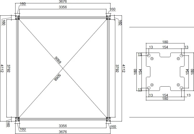 Bioklimatická pergola APEX 3,6x4 m, hliník - voľne stojaca