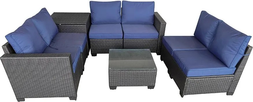 Veľká záhradná sedacia súprava s boxom na podušky Avenberg ENCANTA