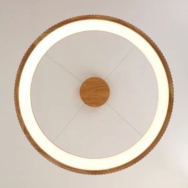 Brilagi - LED lestenec na jeklenem kablu FALCON WOOD MODERN LED/60W/230V Ø 80 cm les