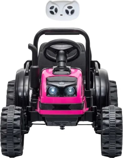 Elektrický traktor Milly Mally s prívesom ružový