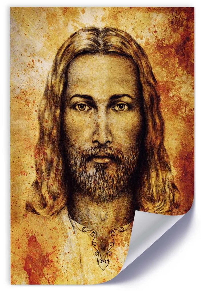 Gario Plagát Turínske plátno tvár Ježiša Krista Farba rámu: Bez rámu, Rozmery: 40 x 60 cm