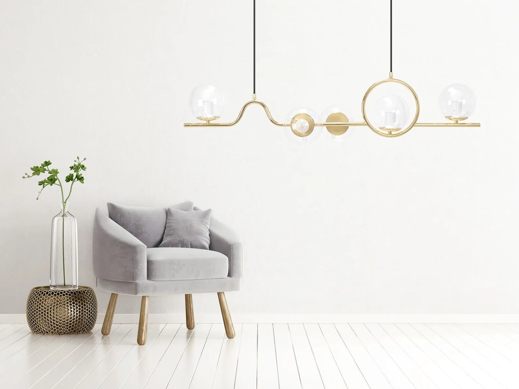 Toolight Toolight, stropné svietidlo 5xE27 APP1023-5CP, zlatá, OSW-05560