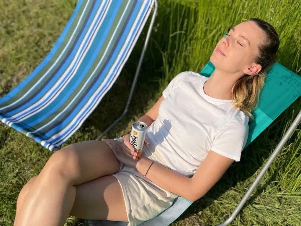 Súprava 2 ks skladacích plážových ležadiel SAND, zelené pruhy